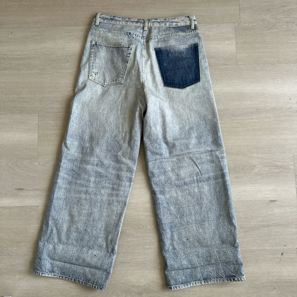 Inflation printed patchwork denim jeans - Picture 4 of 8